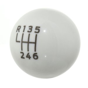 Ford Mustang Shift Knob - Ford Racing - Bullitt - White - `15-`19 Ford Mustang Shift Knob - Ford Racing - Bullitt - White - `15-`19